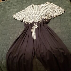 Chic Black and White Gingham Jumpsuit